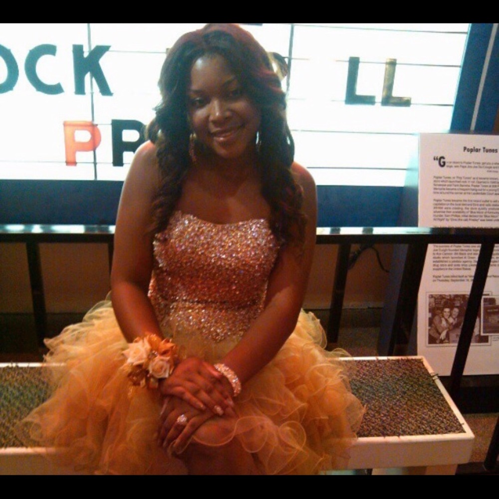 Nina Canacci Bejeweled Ruffled Prom Dress